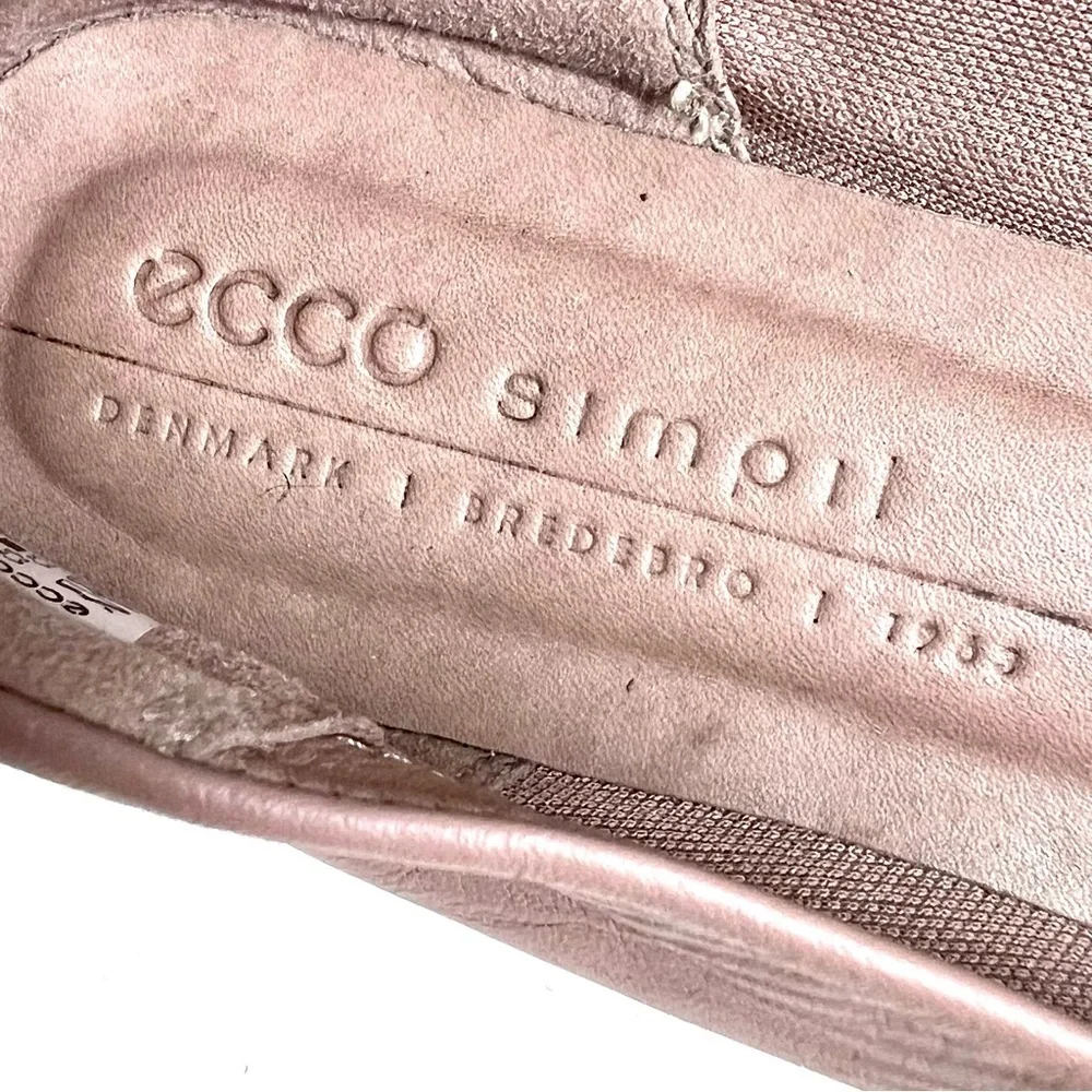 Ecco Women's Mauve Simpil Loafers classic minimalist preppy casual leather 10 40